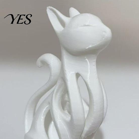 Hollow Cat Decoration 3D Printed Figurine, Modern Black White Kitten Statue, Shape Figurine Artistic Animal Sculpture Desk Decoration, Gift for Lovers