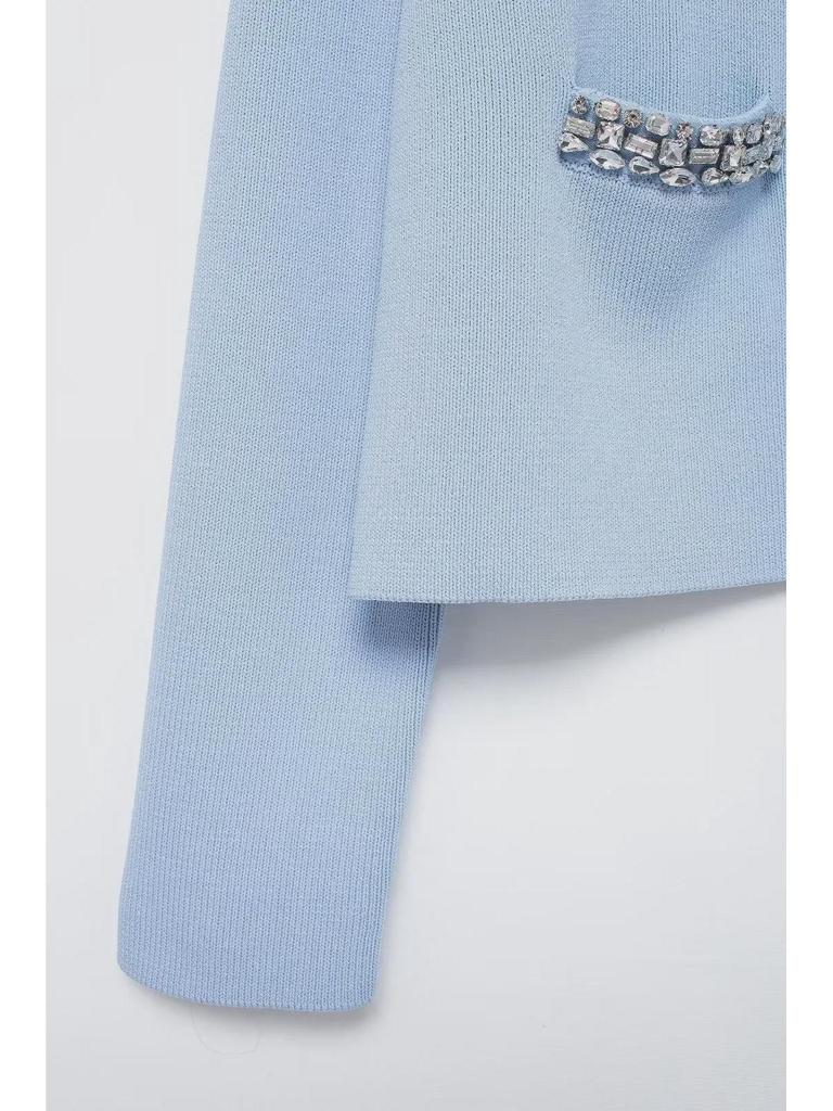 Early Autumn Women's Knitted Jacket & Hip Skirt with Suit Jewelry