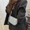 Simple Solid Color Lychee Texture Women Casual Shoulder Bag For Daily Use
