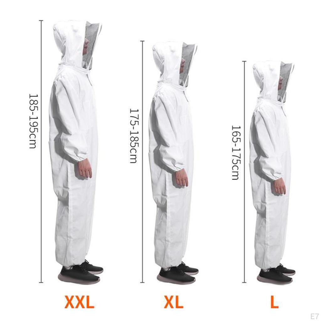 Beekeeping Suit Jumpsuit with Gloves Jacket for Indoor Backyard