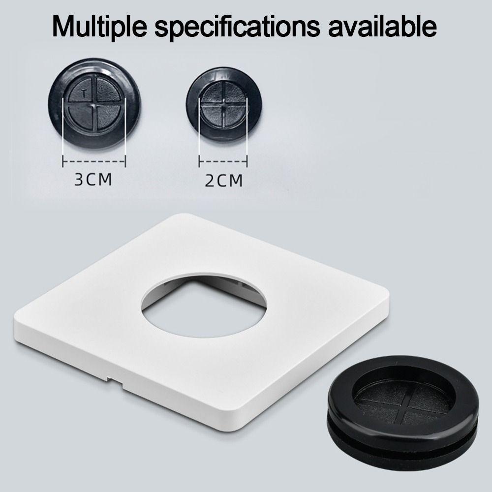 86Type Cable Socket Panel With Outlet Hole Decorative Cover Cable Organizer Storage  Office