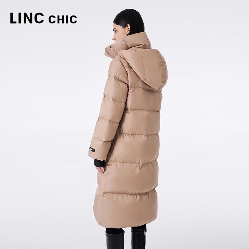 Jinyujie Damen Stadtlange Daunenjacke mit hohem Kragen