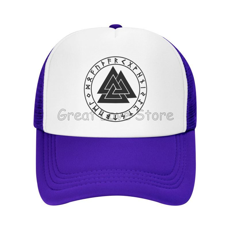 Vikings Mythology Pagan Rune Baseball Cap Summer Outdoor Breathable Mesh Cap Unisex Sun Protection Hats Adjustable Snapback Hat