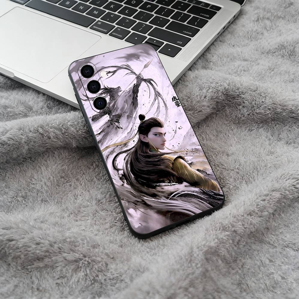 N-Z-Ne-zha Hot anime Black Soft Silicone Phone Case for Samsung Galaxy A73, A71, A72, A70, A53, A52, A51