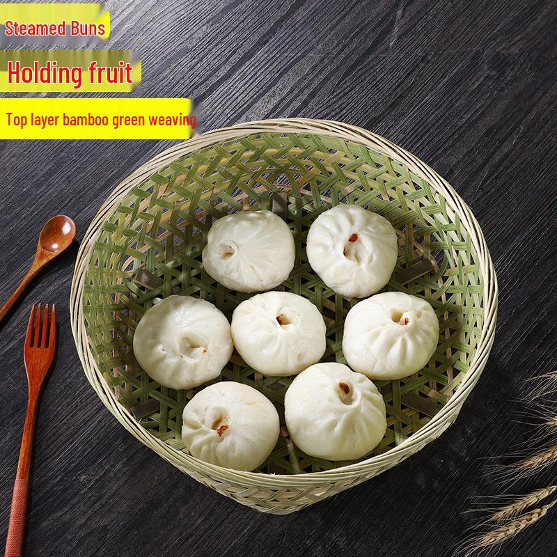 Bambus-Dämpfer: Handgefertigtes Tablett, Obstschale, Abtropfkorb und Hohlkorb