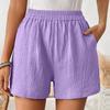 Women's Wide Leg Casual Shorts - Color Summer Loose Fit Comfortable Shorts