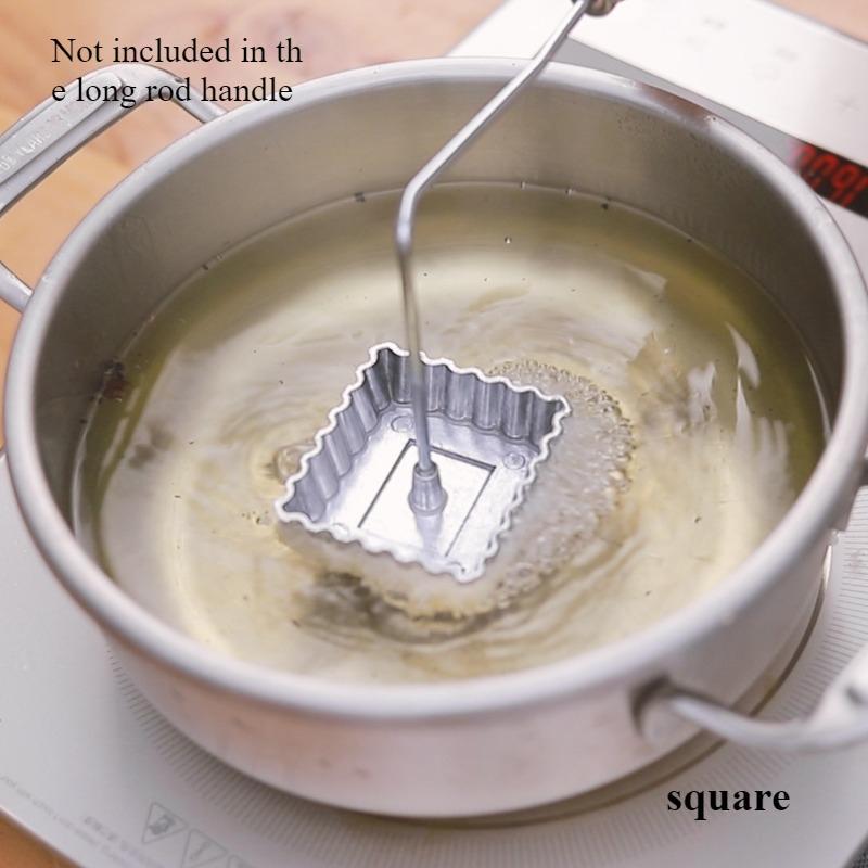 Aluminum Alloy Frying Mold Deep-Fried Dough Cake Mould Shrimp Cake Turnip Strip Spoon Snack Frying Mold Kitchen Baking Tools