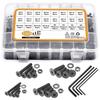 304 Stainless Steel Countersunk Head Hexagonal Screw with Flat Pad Nut Set 1225/940pcs Flat Cup Screw Box