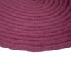 Tapis salon en coton réversible effet cordage prune 50x80