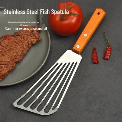 Stainless Steel Fish & Steak Flipping Shovel for BBQ & Frying Griddle