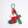 Lovely Weave Christmas Pendant Elk Cartoon Santa Claus Keychain Bag Pendant Charm New Year Gift Christmas Keyring Accessories