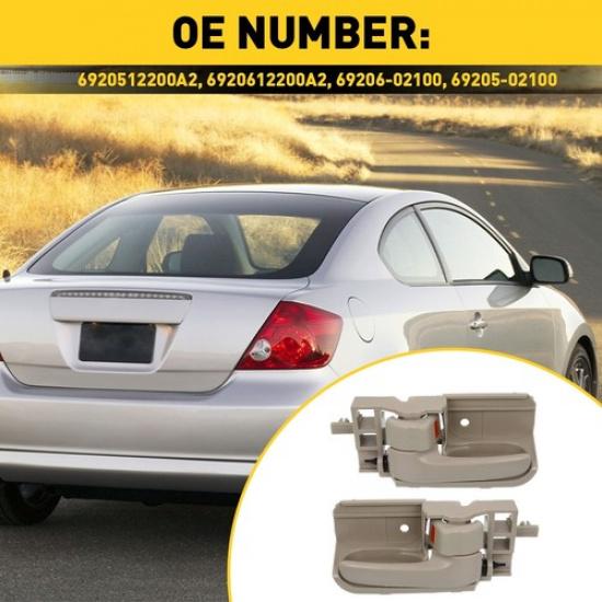 Door Handle Set For 2003-2008 Toyota Corolla Plastic Beige 2-Pcs