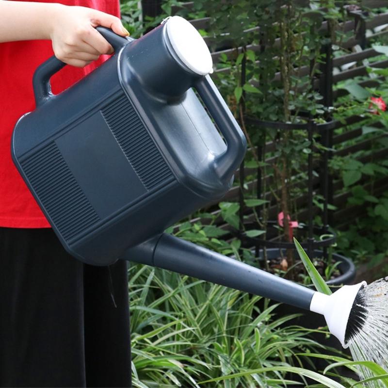Long Spout Watering Can with Detachable Shower Nozzle 10L Plastic Container for Indoor Outdoor Plant Care