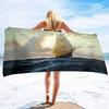 Sailboat Beach Towels Lightweight Quick Dry Beach Towel Sailboat Soft Hand Towel for Bathroom Kitchen Yoga Gym Decorative Towels