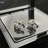 Ear Clips No Ear Piercings Ear Bone Clips Niche Design High-End Zircon Cold Wind Stud Earrings Women'S Earrings