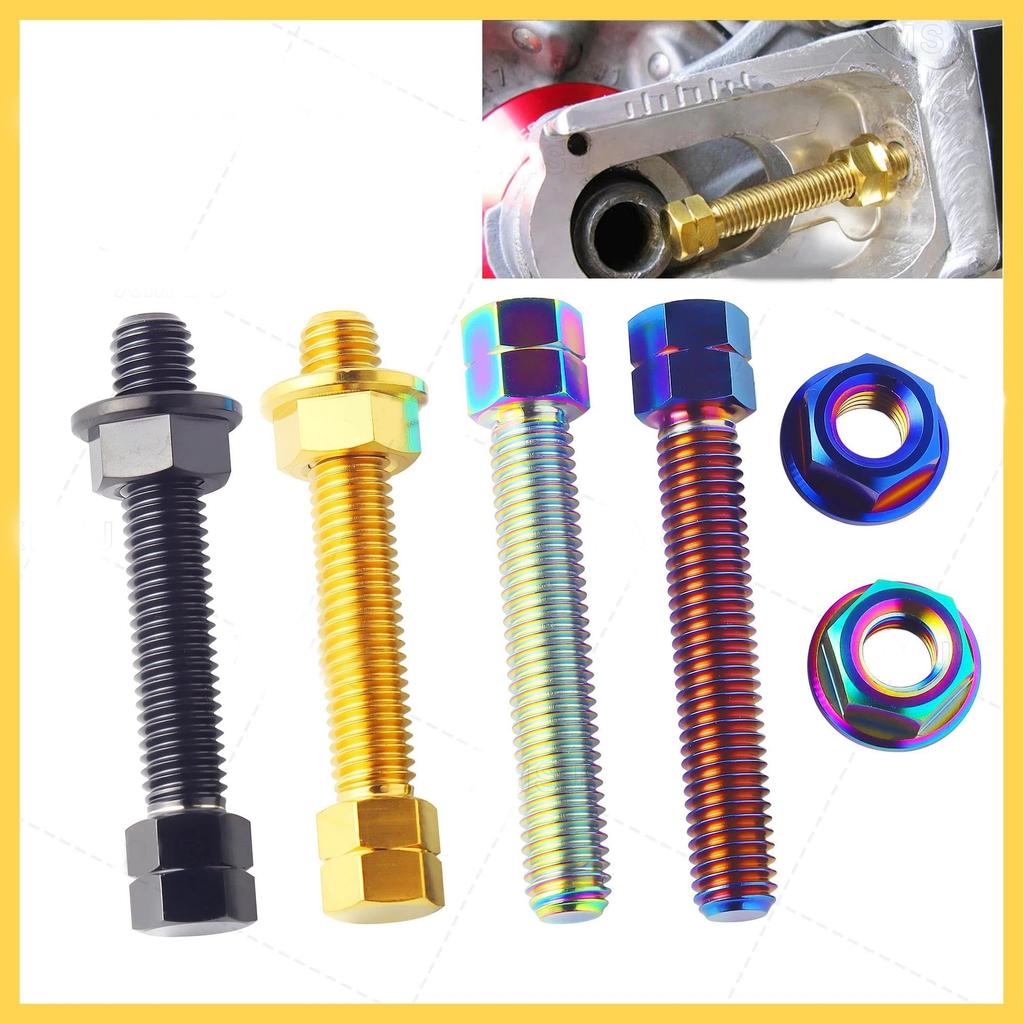 Titanium Alloy Motorcycle Chain Adjuster Bolt Rear Axle M8 M10 Sprocket Lock Screw