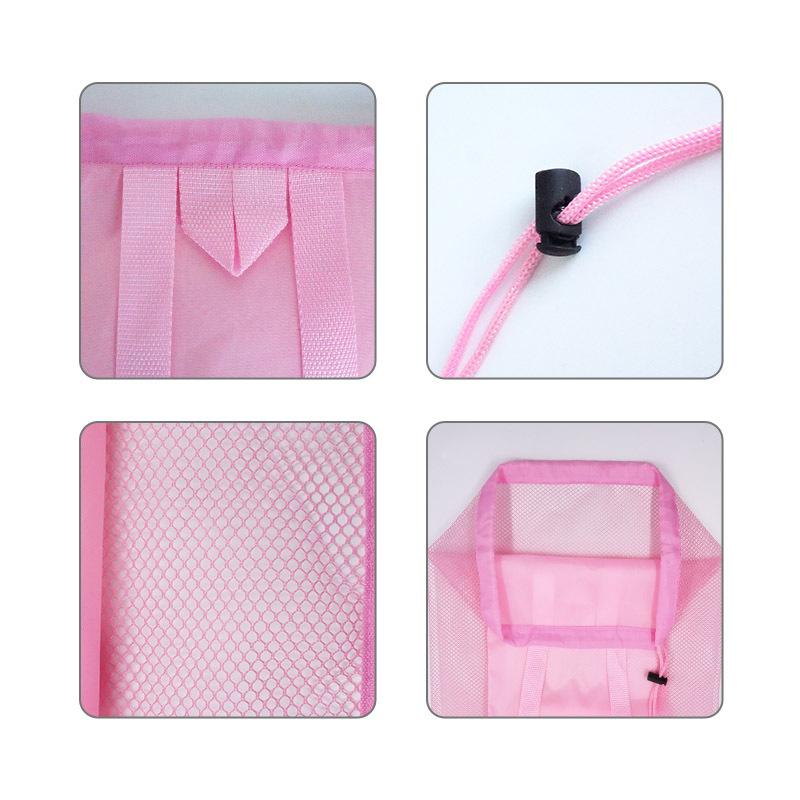 Trendy Through Transparent Mesh Backpack Lightweight Black School Bag for Travel Toiletry Beach Play Student Boys Girls