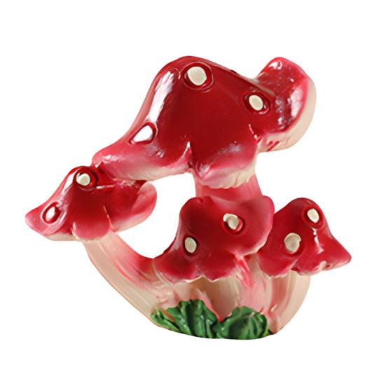 

Mini Resin Mushroom Figurine Tiny Bonsai Craft Decoration Small Lawn Fairy Garden Ornament for Indoor Outdoor Terrarium DIY Craft Home Tabletop Micro G