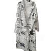 Spring Autumn Women's Shirt Dress Temperament Print Single-breasted Open Shirt Dress Casual Long Dress