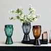 Creative European Style Face Glass Vase for Living Room Flowers Home Decor