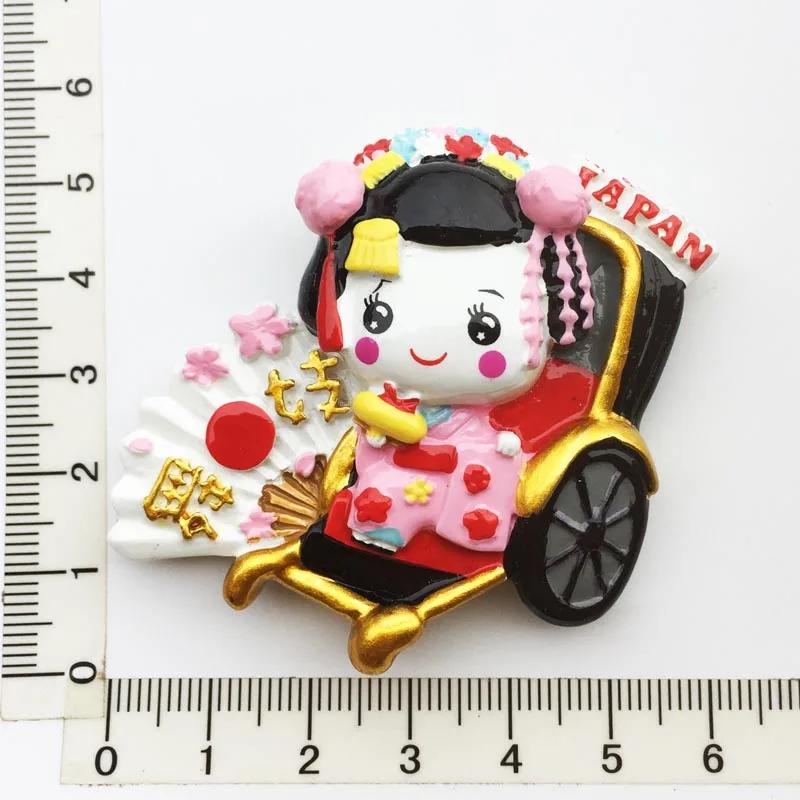 Japan Tourist Souvenir Fridge Magnets Japanese Resorts Souvenir Magnetic Stickers for Photo Wall Fridge Stickers Children Gifts