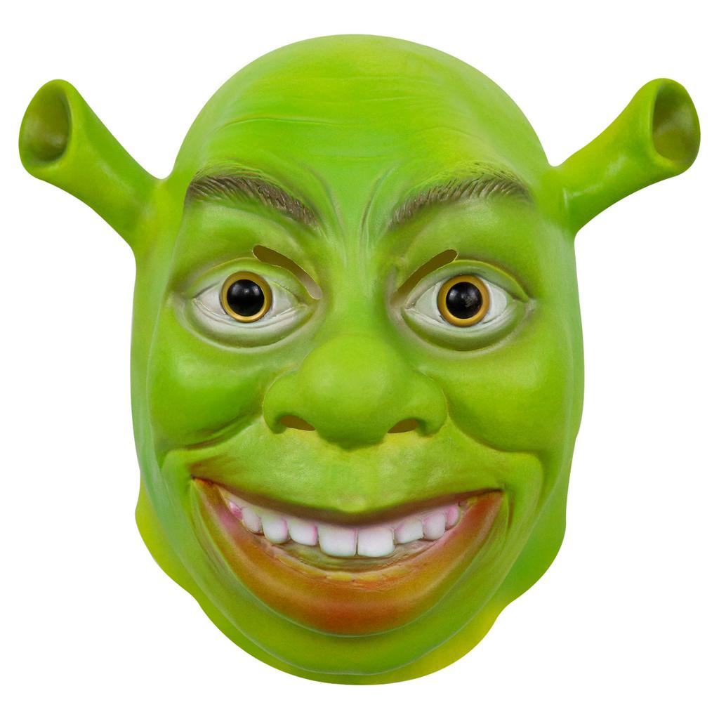 New Halloween latex Shrek mask, perfect for costume parties, movie-themed events, and fun pranks