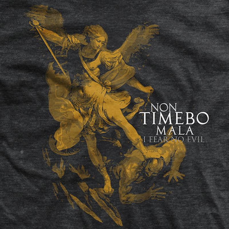 Архангел Св.. Футболка «Святой Михаил — покровитель воинов, десантников и офицеров». Хлопковая рубашка премиум-класса S