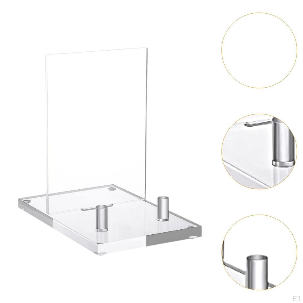 Tabak Standları Teşhir İçin Resim Çerçevesi Standı Şeffaf Menü Tutucu Ev