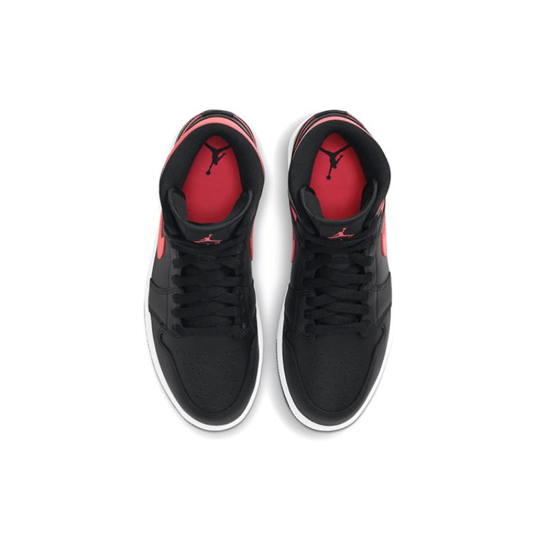 Jordan 1 Mid Black Siren Red Women's Jordan BQ6472-004