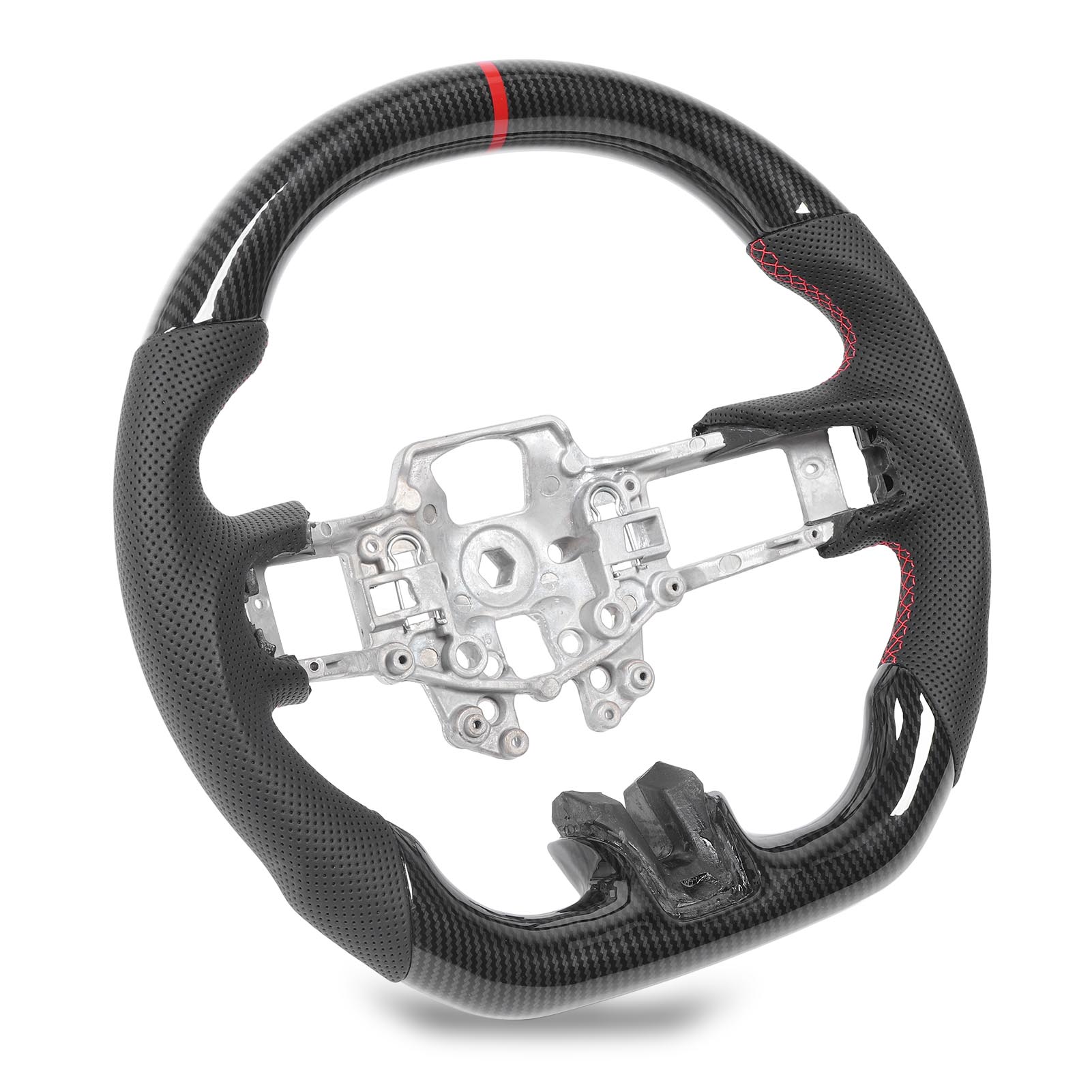 

Hydro Dip Carbon Fiber Look Steering Wheel Perforated Leather For Mustang V6 EcoBoost GT Shelby 2015‑2017