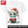 Unisexs Tshirts Cute Cat Graphic Xmas Short Sleeve Tees Christmas Gift Casual Male Clothing Harajuku YK Tops Hip Hop Streetwear