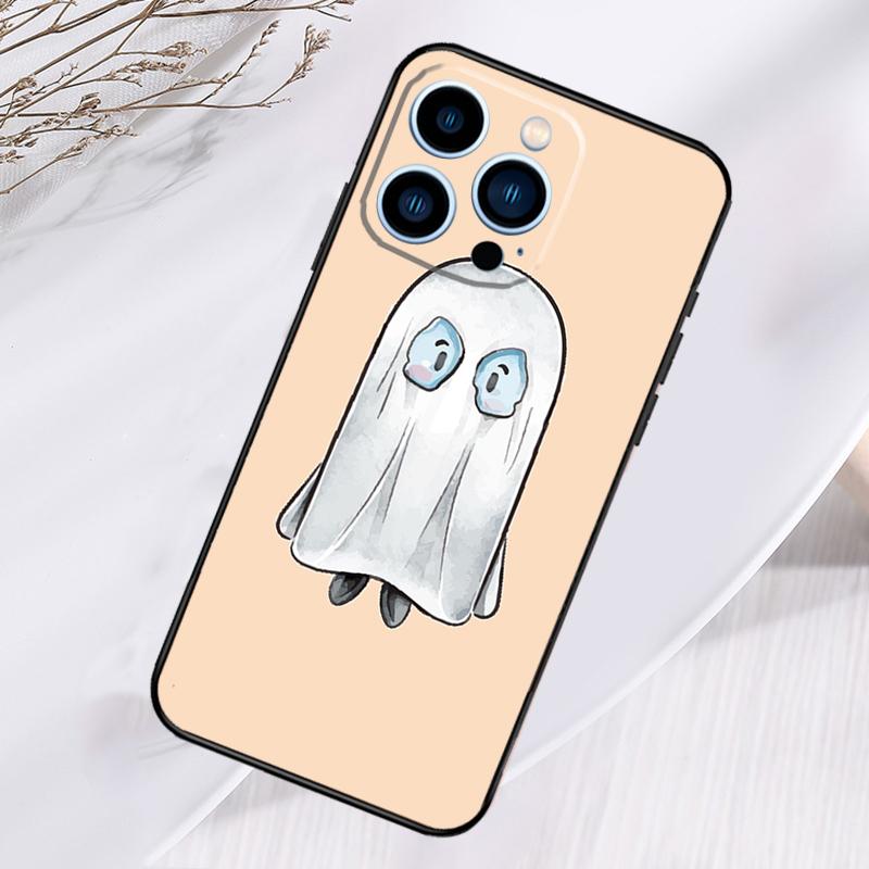 Cute Halloween Ghost Phone Case For iPhone 17 Pro Max 15 14 13 12 11 16 Pro Max Plus 12 13 Mini 16e 17 Air Cover