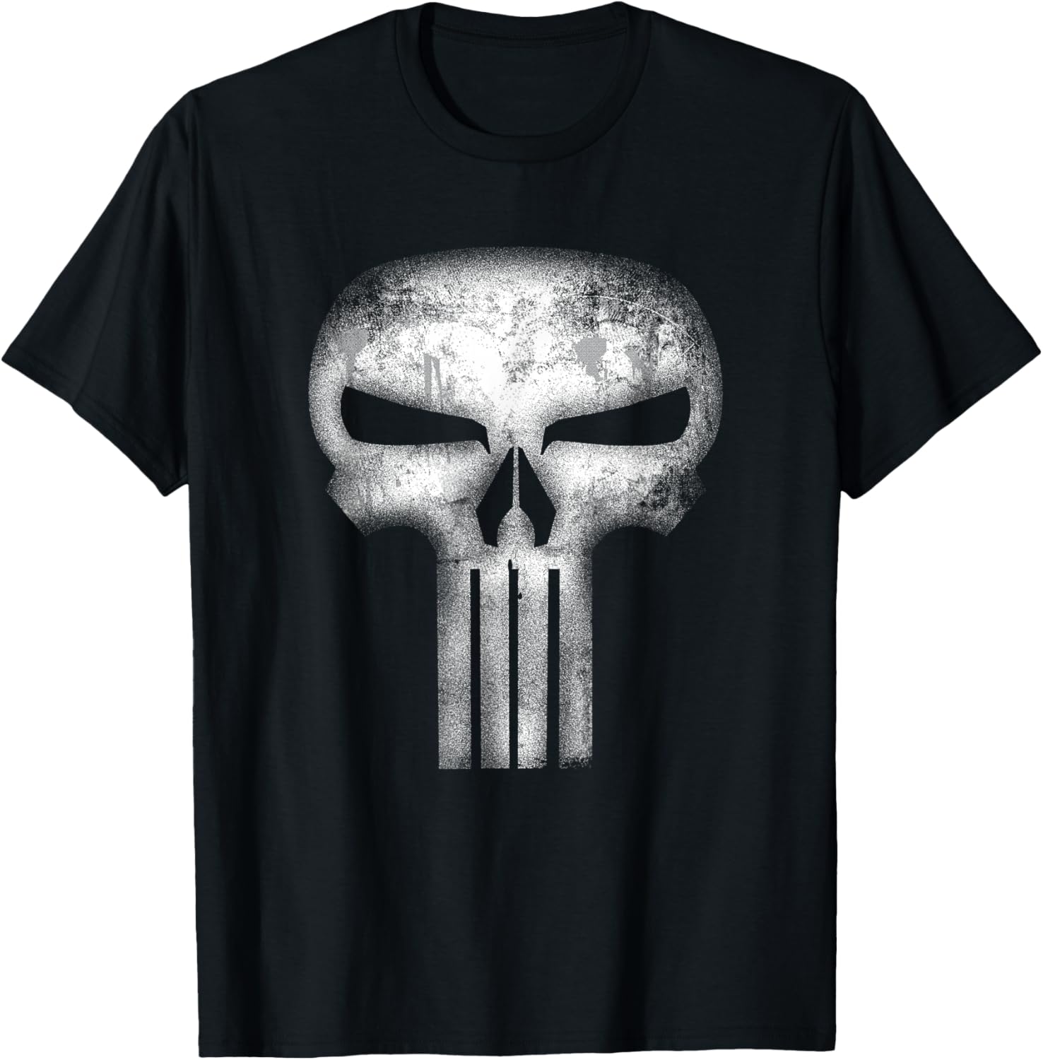 Marvel Comics Retro Classic The Punisher White Skull Logo T-Shirt S