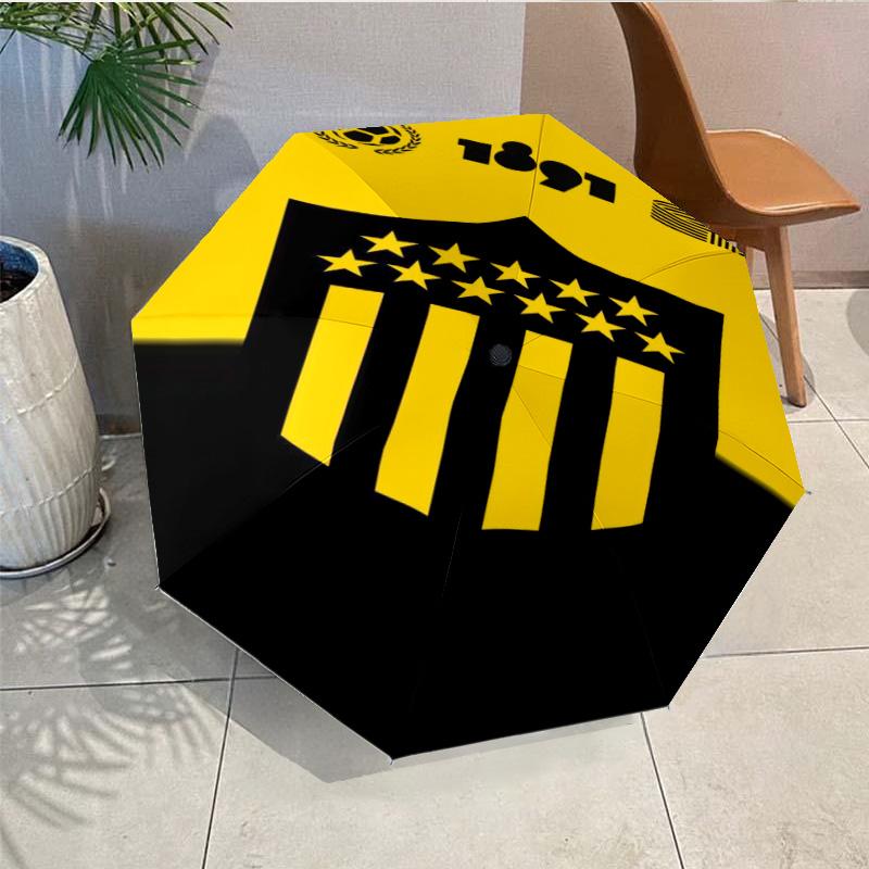 Penarol Football Club Umbrella - Automatic Open/Close, Compact 8-Rib Lightweight Umbrella Essential for outdoorPicnic Accessory Fan Gifts