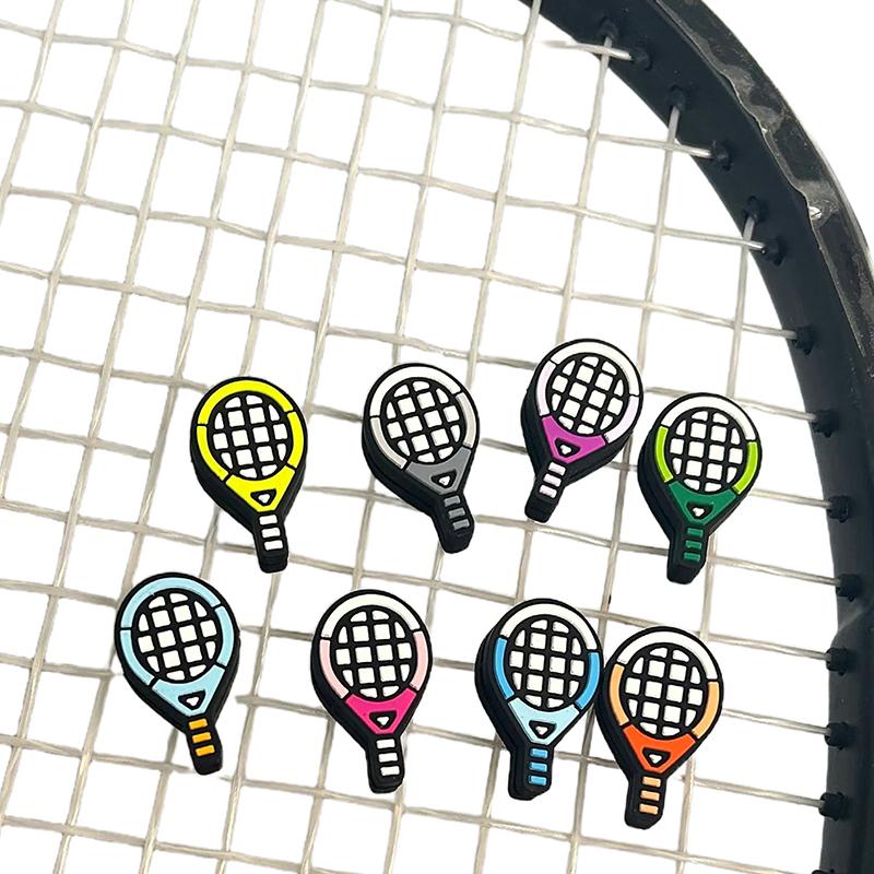 Tennis Racket Shape Multi-Color Shock Absorber Silicone Sports Durable Tennis Squash Badminton Staff Accessories