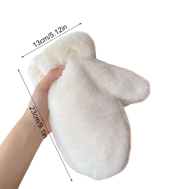 1 Paar Einfarbig Niedlich Kaltwetterausrüstung Vielseitig Weiche Textur Wärme Fäustlinge Bequem Mehrfarbig