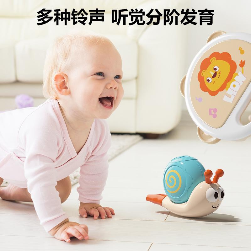 Set Zornăitoare pentru Copii Tamburină Zornăitoare Tambur Fluier Ciocănel cu Nisip Gingii pentru Dentitie Antrenament Apucare Jucărie Calmantă pentru Bebi