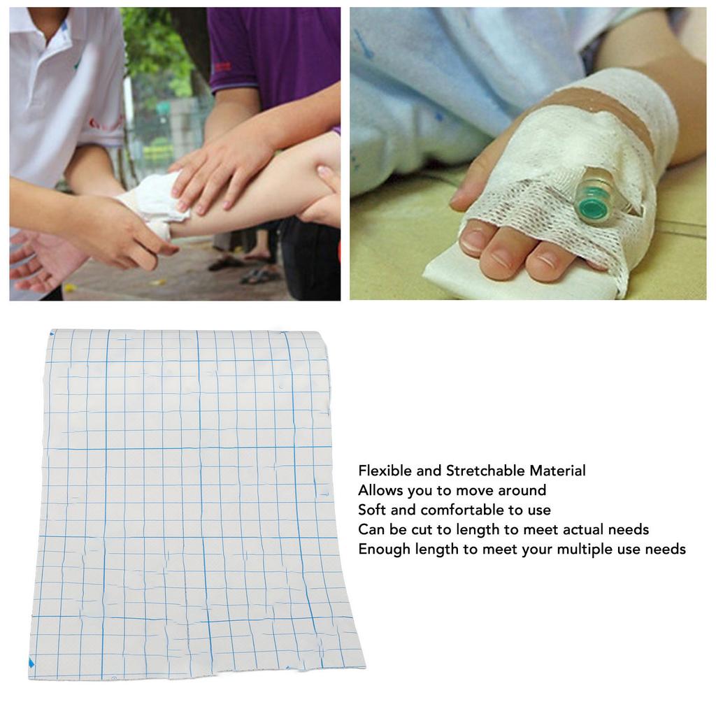 Adhesive Bandage Stretchy Breathable Cuttable Dressing Tape Roll for Wound Post Surgery Care White