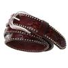 3.8CM Metal Rivet Belt Luxury Designers Men Punk Cowskin Genuine Leather Belt Male Rock Hip Hop Strap Waist