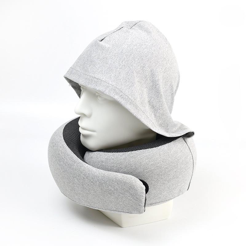 Portable Memory Foam U-Shaped Neck Support Pillow Set for Travel