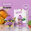 DIY bloková kreslená roztomilá 3D puzzle ovocná párty model mikročástic sestavitelná panenka stolní dekorace dětská hračka dárky