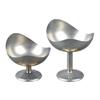 Distinctive Footed Dessert Bowl with Irregular Border and Distressed Steel Finish for Cold Sweet and Light Fare Service