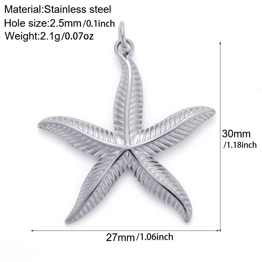 stainless steel Zircon Pendants women Necklace for choker Women DIY Pendant shell Starfish Conch charms necklace women Zircon