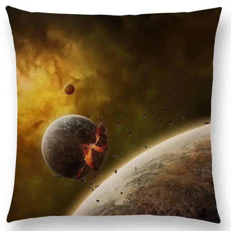 Beautiful Planets Amazing Galaxies Dreamy Stars Brand New Mysterious Universe Vast Outer Space Cushion Cover Sofa Pillow Cover