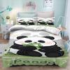 MINISO Panda Cartoon Anime Kids Bedding Set - Duvet Cover Decor Quilt Covers Pillowcase for Children's Bedroom Holiday Gift