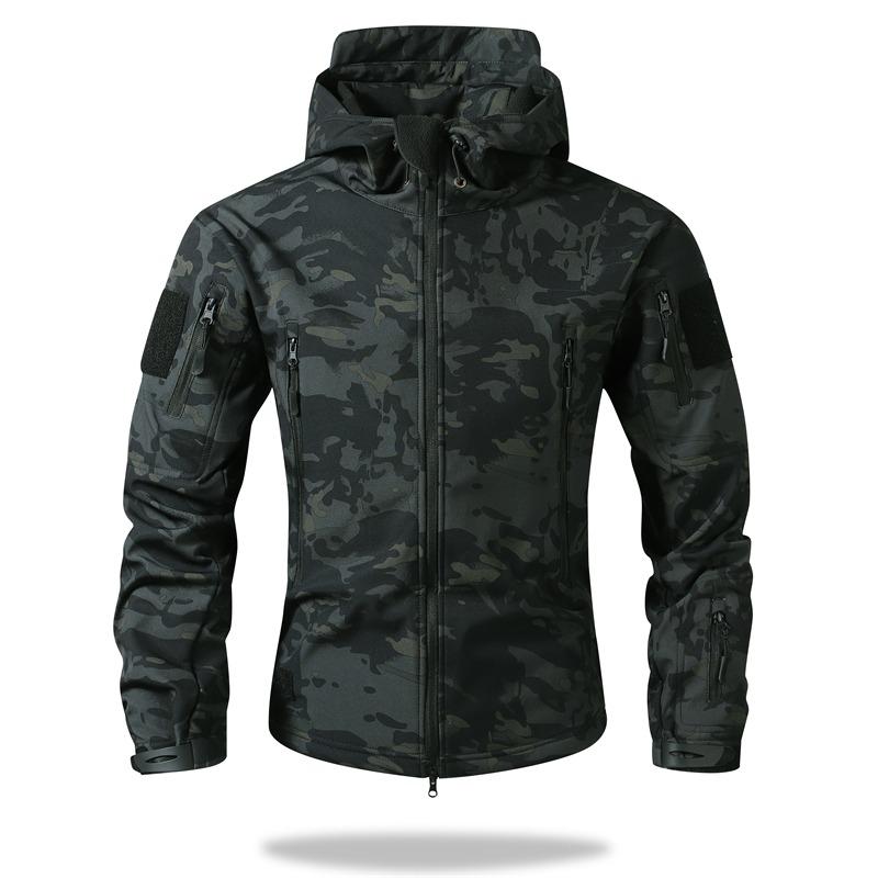 Men's Camouflage Tactical Hooded Jacket Outdoor Windproof Casual Functional Coat