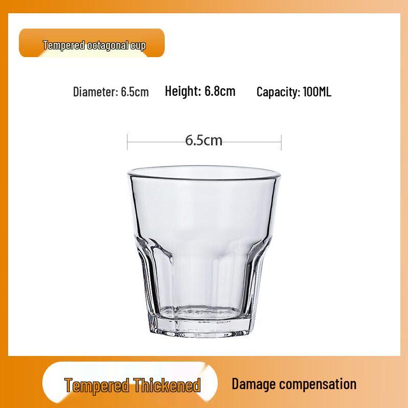 Qiwei Small Tempered Octagonal Beer Glass