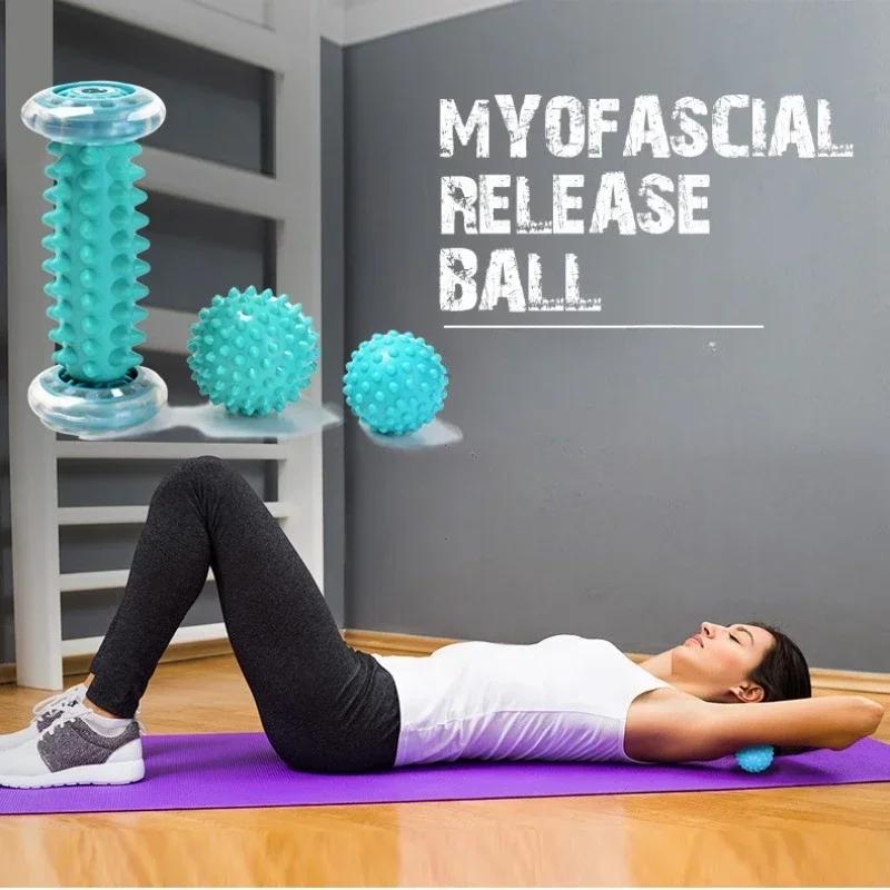 

Массажер для ног с роликовым массажным шариком для подошвенного фасциита, глубокий массаж мышц задней поверхности ног и рук зелёный