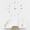 Black Creative Silent Wall Clock Simple DIY Living Room Three-dimensional Decoration Clock European Clock Wall Sticker Clock