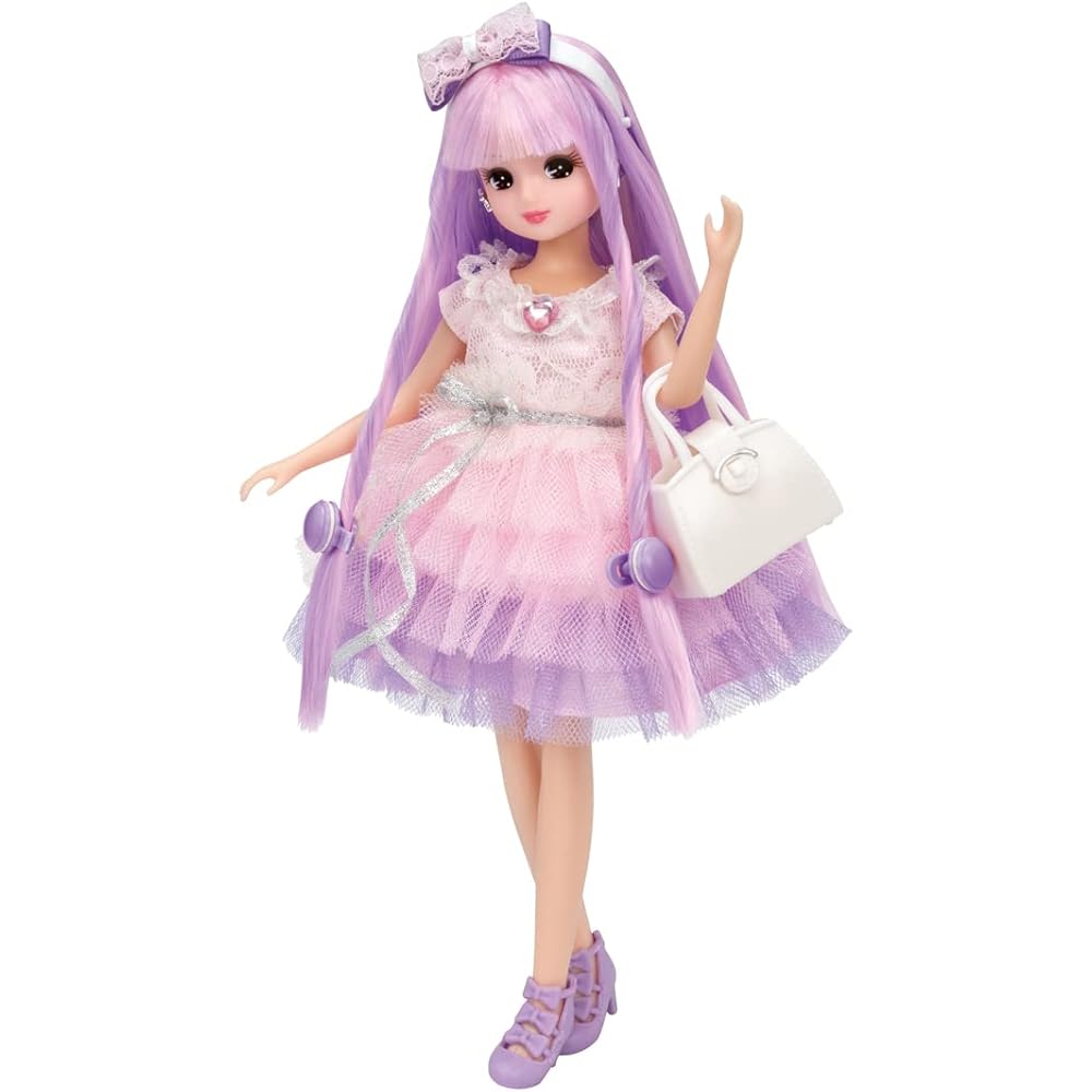 

Takara Tomy Licca-chan Dress Set Rainbow Curl Pink Outfit Dress-Up Toy for Kids 3 Years and Up